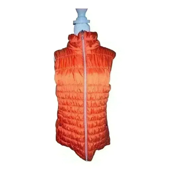 Andrew Marc Marc New York Puffer Vest Women's large orange Quilted Jacket - Picture 7 of 11